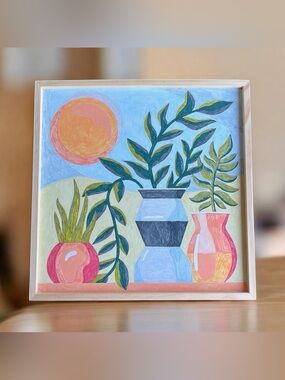 Plant Painting Handcrafted Handmade Framed Art Plants